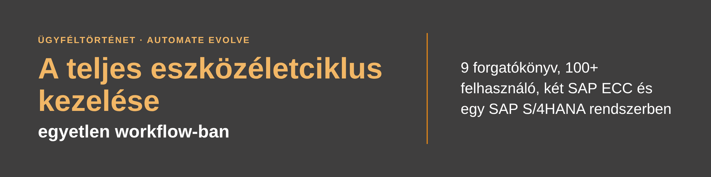 Eszközgazdálkodási workflow ügyféltörténet: fő eredmények